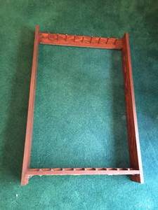 lot 338 image: Vintage Hand Made Fishing Rod Rack