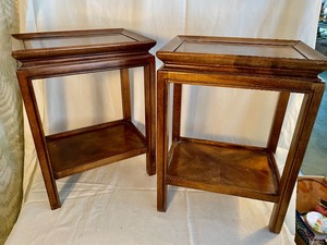 lot 198 image: Pair of Petite Accent Tables