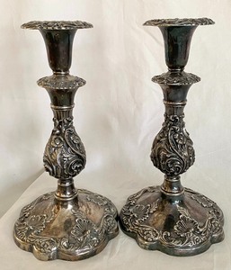 Decorative Vintage Silver Plate Candleholder
