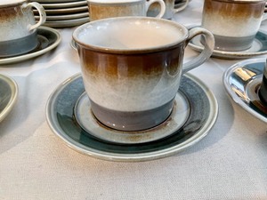lot 373 image: Porsgrund (Norway) Lava Dish Set-Norwegian Cruise Line Ship VAREFAKTA P555