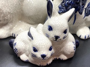 lot 86 image: Three Ceramic Rabbit Figurines