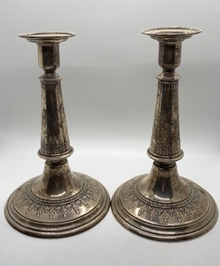 lot 81 image: Sterling Silver Candleholders