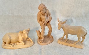 lot 93 image: G. Lang sel. Erben Oberammergau Wooden Nativity Set
