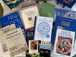 lot 124 image: Greek Cookbook Grouping