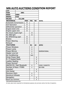 2001 Ford F150 Extended Cab - 4X4 - 2 OWNERS -