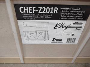 lot 112 image: Stone Sink, CHEF-Z201R...