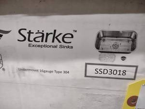 lot 144 image: Starke Sink, SSD3018...