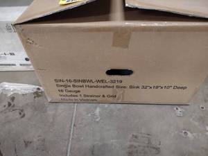 lot 159 image: Kohler Sink, SIN-16-SINBWL-WEL-3219...