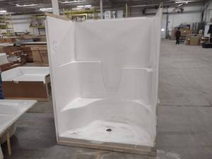 lot 277 image: Aker SHLS60LWH Shower Enclosure...