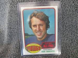 lot 7 image: 1976 Topps Fran Tarkenton Card...