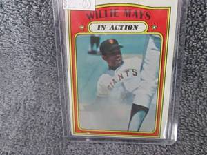 lot 23 image: 1972 Topps Willie Mays Card...