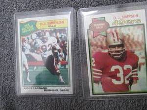 lot 28 image: O.J. Simpson Topps Cards...