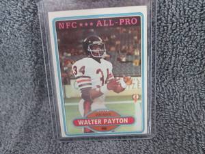 lot 43 image: 1980 Wlaton Peyton Topps Card...