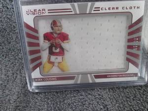 lot 46 image: 2016 Kirk Cousins Panini Jersey Car...