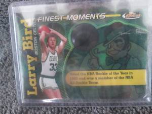 lot 124 image: 2007 Larry Bird Topps Finest Moment...