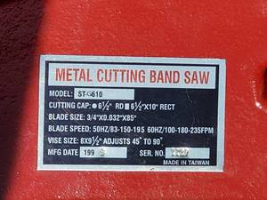 lot 4 image: Metal Cutting Band Saw on Rollers