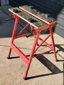 lot 9 image: Folding Work Bench 220 lbs Capacity