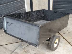 lot 22 image: Pull Behind ATVLawn Mower Yard Dump Trailer
