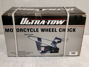 lot 27 image: Motorcycle Wheel Chock by Ultra-Tow New in Box