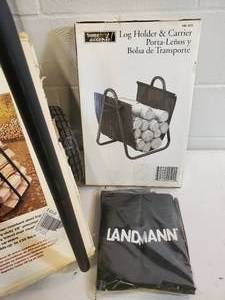 lot 33 image: Firewood Caddy with Cover by Landman Brand New Never Used