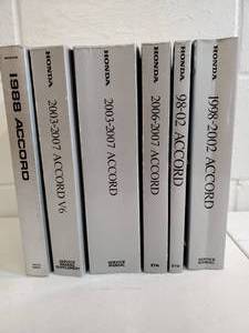 lot 136 image: Honda Accord Service Manuals 1989-2007