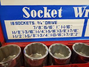 lot 118 image: (21) Pc 34 Socket Wrench Set