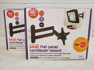 lot 153 image: New in Box (2) Small Flat Panel Monitor Mounts