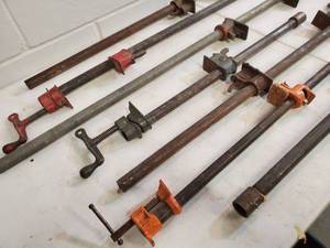 lot 207 image: Wood Working Pipe Clamps Lot