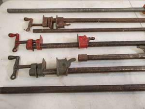 lot 208 image: Wood Working Pipe Clamps Lot