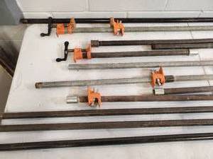 lot 210 image: Wood Working Pipe Clamps Lot