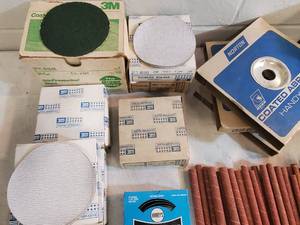 lot 212 image: Brand New Full Boxes Assorted Sand Paper Lot