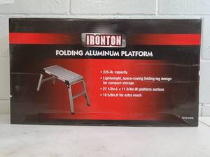 lot 145 image: Brand New in Box Folding Aluminum Platform by Ironton