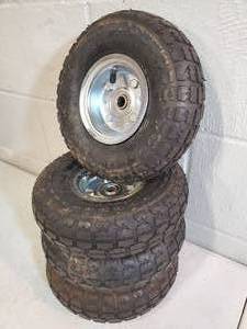 lot 150 image: (4) 4.10  3.50 Dolly Wheels