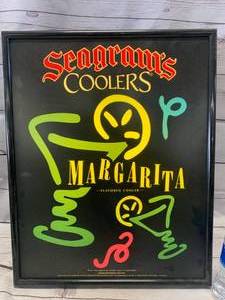 lot 8 image: VintageSeagramsMargarita Lighted Sign 16 x 20