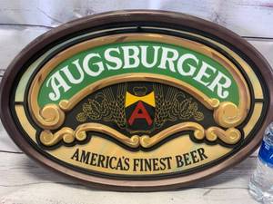 lot 9 image: Augsburger Beer Sign 23 Wide