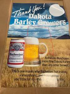 lot 15 image: 1985 Budweiser North Dakota Poster