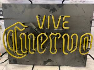 lot 29 image: Viva Cuervo Neon Sign (Doesnt Light) 23 Wide(no ship)