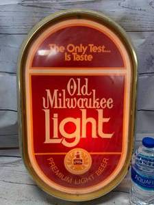 lot 36 image: 1980 Old Milwaukee Light Lighted Sign 20Tall