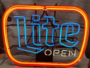 lot 43 image: Lite Open Neon Sign 20 Inch X 26 Inch (no ship)