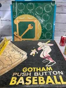 lot 67 image: Antique Gotham Push Button Baseball Game