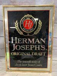 lot 69 image: Herman 1987 Josephs Draft Coors Beer Sign 13X 18(no ship)