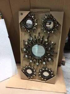 Small Round Bronze Contemporary Mirror (15 in. H x 15 in. W) by Stratton Home Decor in good condition&nbsp