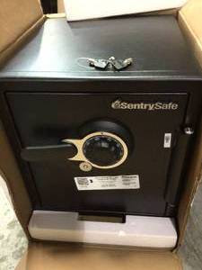 SFW123DTB 1.23 cu. ft. Fireproof Safe and Waterproof Safe with Dial Combination by SentrySafe Customer Returns Open Box See Pictures