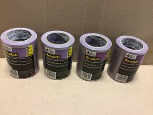 3M Scotch 1.41 in. x 60 yds. Delicate Surface Painters Tape with Edge-Lock (4-Pack) Customer Returns Open Box See Pictures