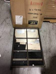 Black Metal Framed Mirror in good condition