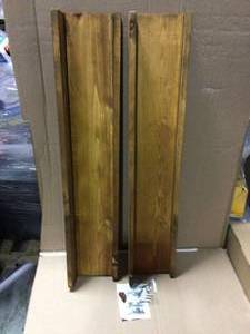 Rustic Luxe 7 in. x 36 in. Walnut Pine Floating Decorative Wall Shelves in good condition