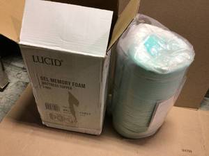 Lucid� Dusk Gel and Aloe Infused Memory Foam Topper, 3 inch, Twin XL Customer Returns Open Box See Pictures