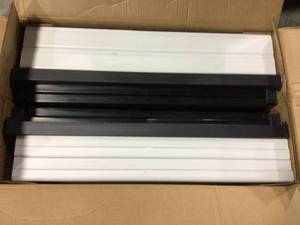 35 in. W 4 Shelf Plastic Multi-Purpose Cabinet in Gray by HDX Customer Returns Open Box See Pictures