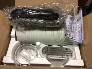 12,000 BTU (7,500 BTU, DOE) 115-Volt Portable Air Conditioner with Dehumidifier Function and LCD Remote in Gray Customer Returns Open Box See Pictures