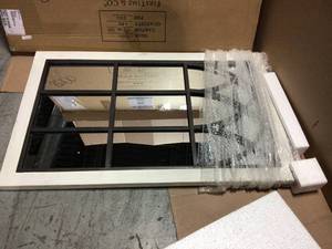 Medium Rectangle Distressed White Classic Mirror (37.5 in. H x 24 in. W) in good condition